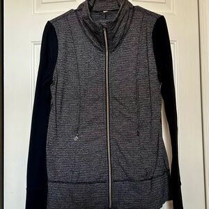 lululemon athletica Black and Heather Gray Zip Pocket Jacket